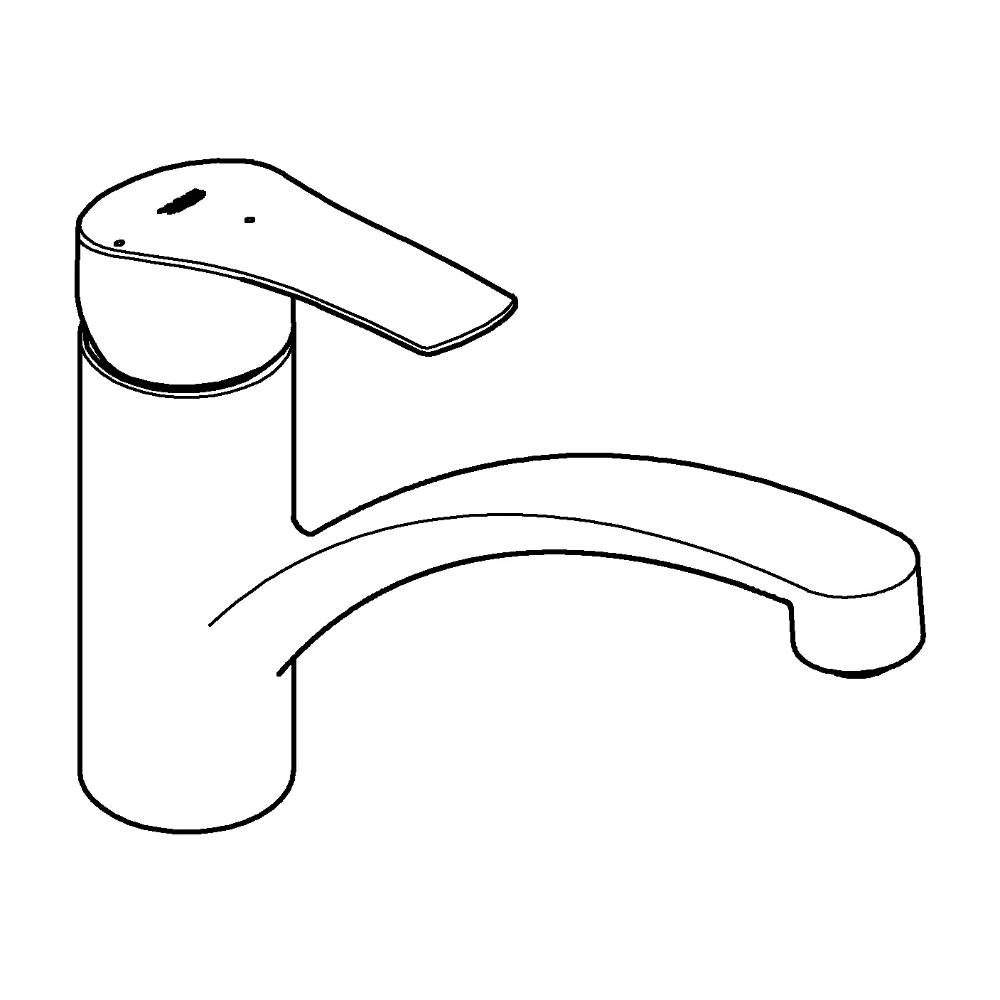 Grohe Eurosmart Professional Einhand-Spültischbatterie, flacher Auslauf, ½, Einlochmontage, chrom Grohe Eurosmart Professional Einhand-Spültischbatterie, flacher Auslauf, ½, Einlochmontage, chrom