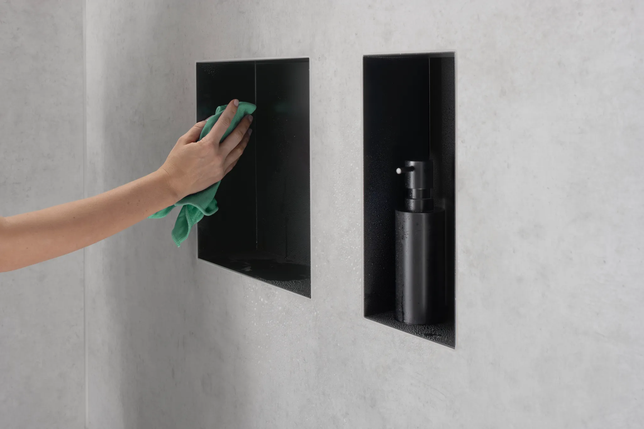 Hansgrohe XtraStoris Minimalistic Wandnische rahmenlos 300⁄300⁄100, Mattschwarz Hansgrohe XtraStoris Minimalistic Wandnische rahmenlos 300⁄300⁄100, Mattschwarz