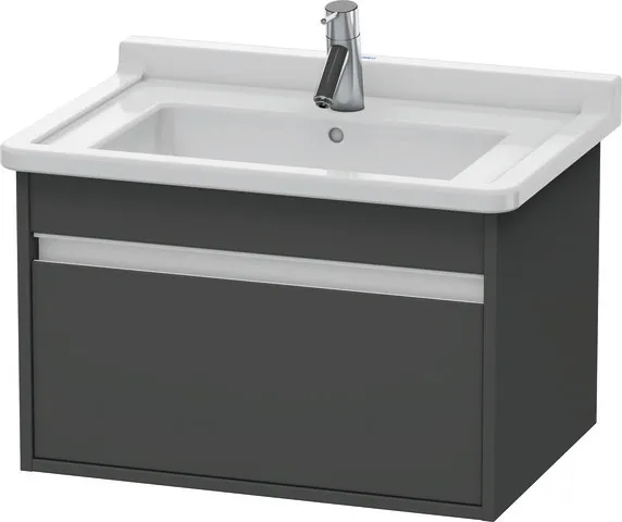 Duravit Waschtischunterschrank wandhängend „Ketho“ 65 × 41 × 45,5 cm Graphit Matt