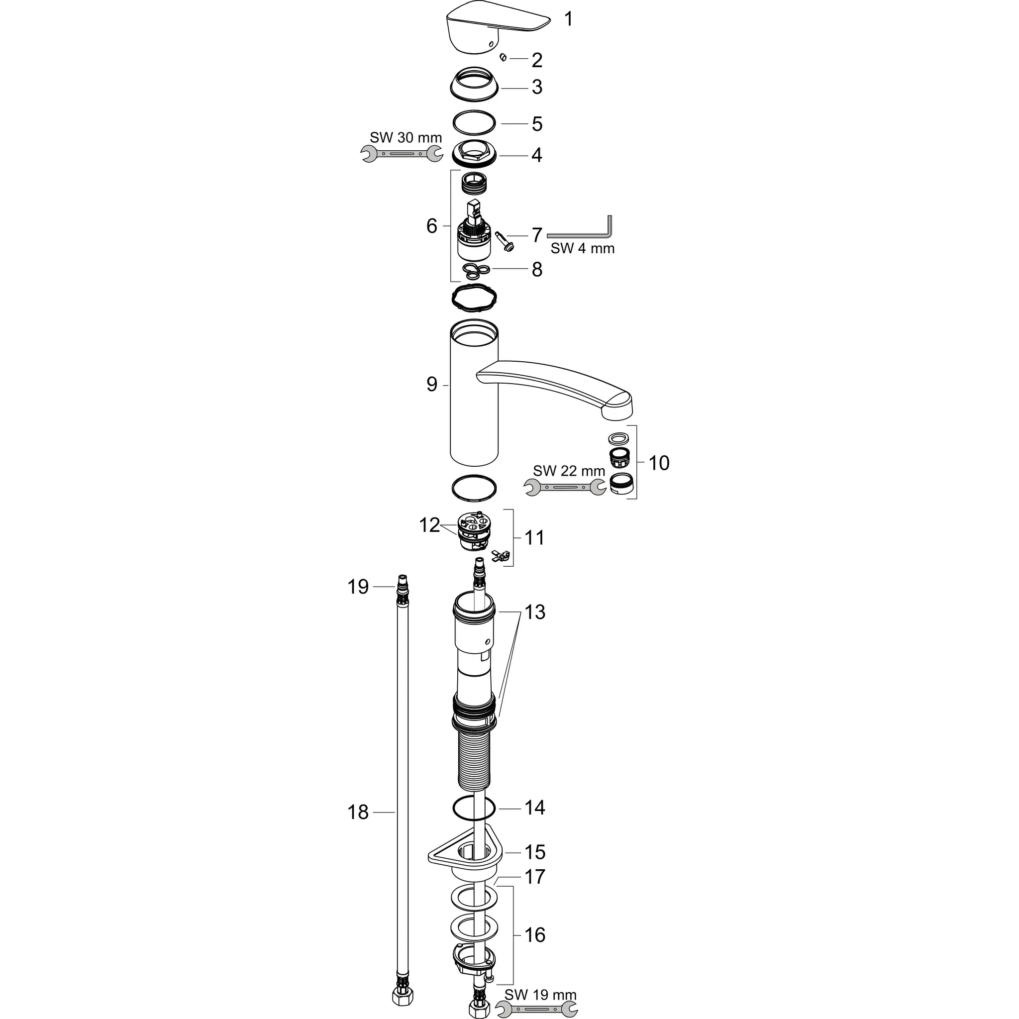 Hansgrohe Logis M31 Einhebel-Küchenmischer 160, 1jet, Chrom