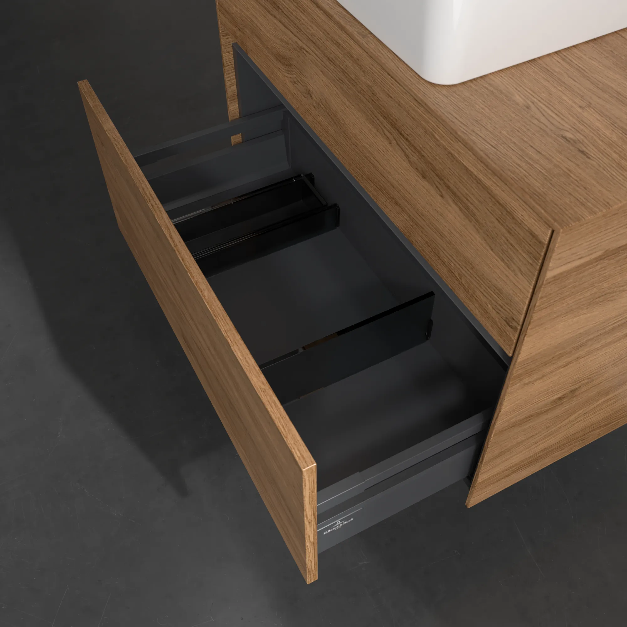 Villeroy & Boch Waschtischunterschrank „Collaro“ 800 × 548 × 500 mm Kansas Oak, ohne Beleuchtung, für Becken mittig Villeroy & Boch Waschtischunterschrank „Collaro“ 800 × 548 × 500 mm Kansas Oak, ohne Beleuchtung, für Becken mittig