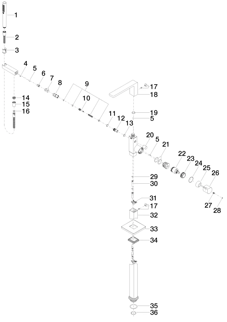 Wannen-Einhandbatterie mit Standrohr für freistehende Montage mit Schlauchbrausegarnitur LULU Chrom 25863710 Wannen-Einhandbatterie mit Standrohr für freistehende Montage mit Schlauchbrausegarnitur LULU Chrom 25863710