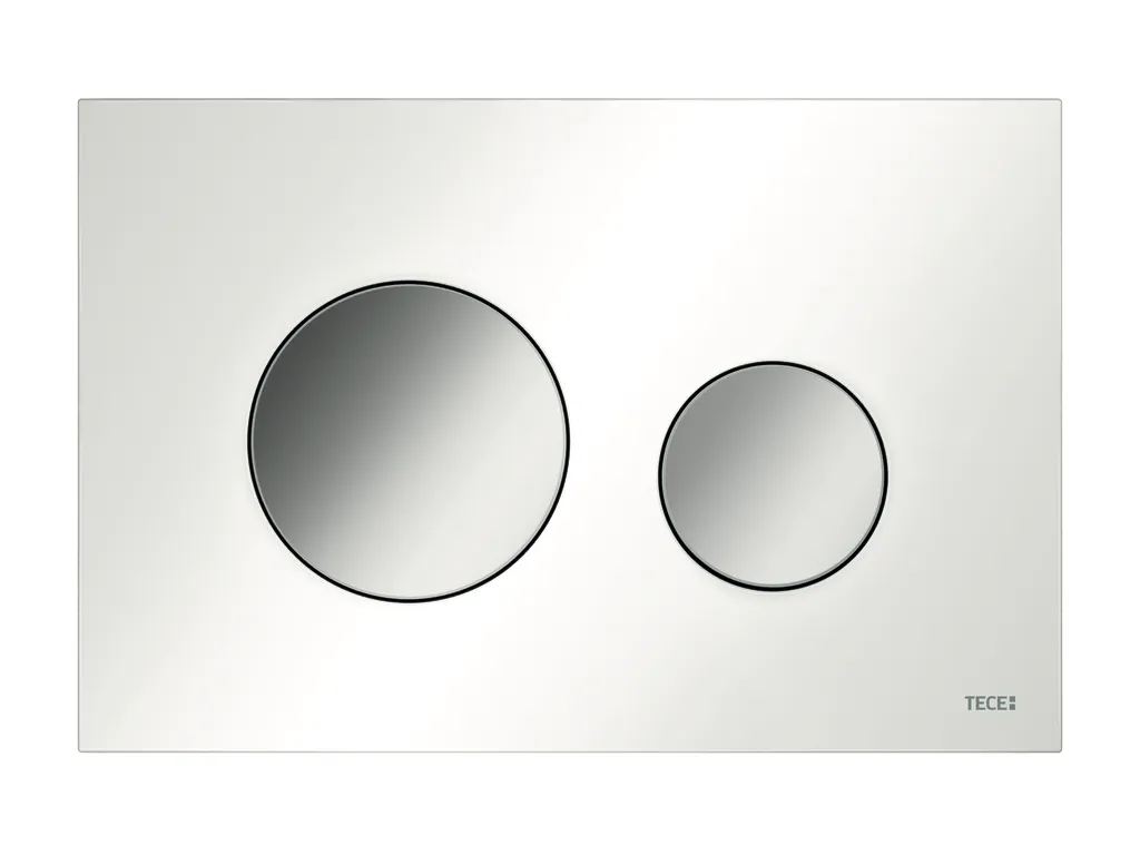 loop WC-Betätigungsplatte Kunststoff Zweimengen weiß glzd. Tasten Chr. glzd. loop WC-Betätigungsplatte Kunststoff Zweimengen weiß glzd. Tasten Chr. glzd.