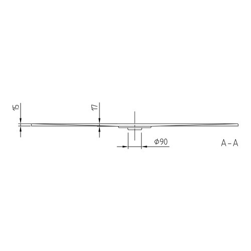 Villeroy & Boch Duschwanne inkl. Wannenträger und Ablaufgarnitur „Architectura MetalRim“ 140 × 90 cm