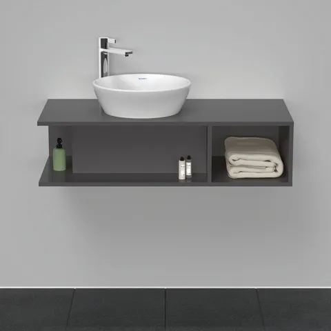 Duravit Waschtischunterschrank wandhängend „D-Neo“ 100 × 26 × 48 cm Graphit Matt