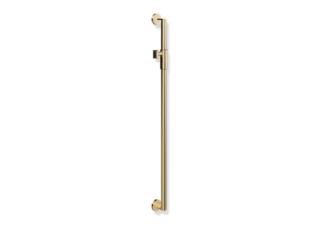 Brausehalterstange, Edelstahl, PVD, Achsmaß 1100 mm, D: 32 mm, mit magnetischem Brausehalter, in Farbe CK (Messing glänzend) Brausehalterstange, Edelstahl, PVD, Achsmaß 1100 mm, D: 32 mm, mit magnetischem Brausehalter, in Farbe CK (Messing glänzend)