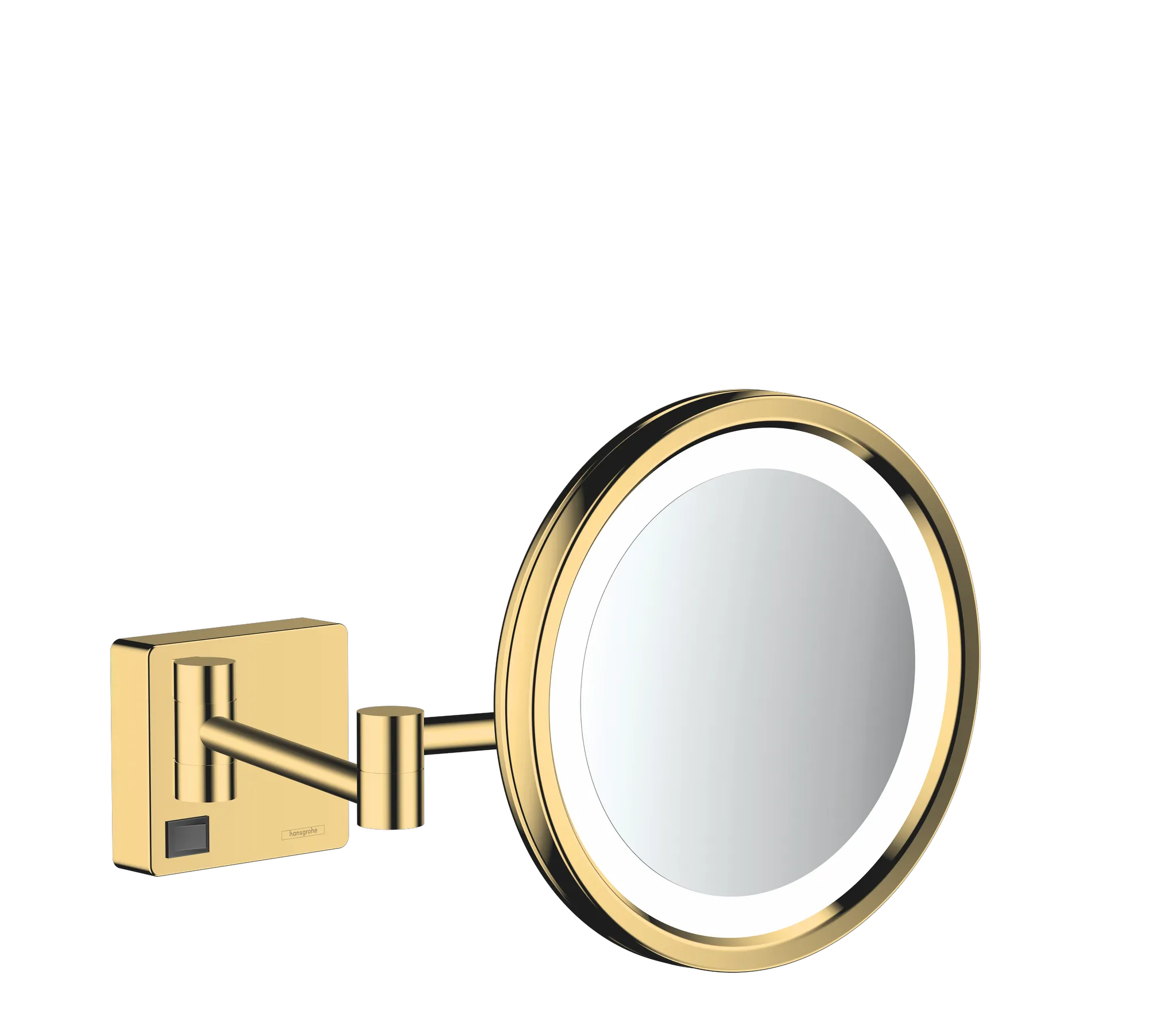 Hansgrohe AddStoris Rasierspiegel mit LED Leuchte, Polished Gold Optic