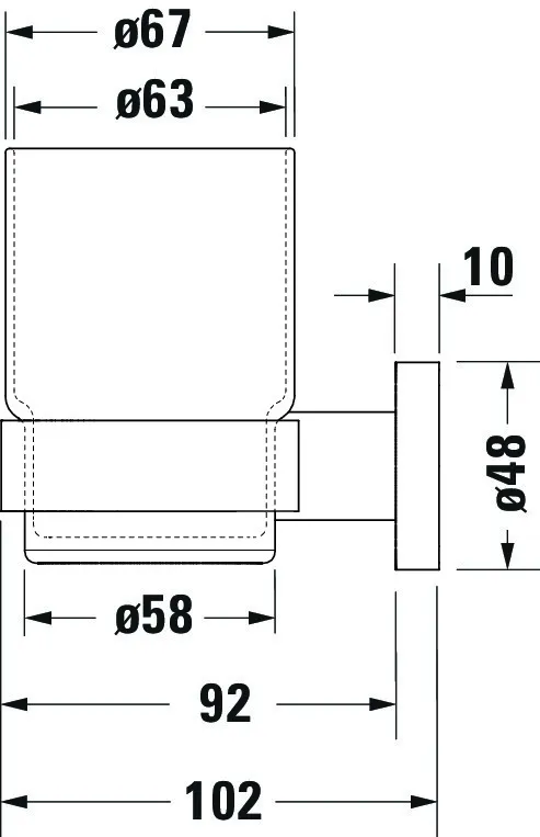 Duravit Glashalter „D-Code“ Glas rechts, matt, chrom in chrom / weiß /, Befestigung sichtbar, rechts Duravit Glashalter „D-Code“ Glas rechts, matt, chrom in chrom / weiß /, Befestigung sichtbar, rechts