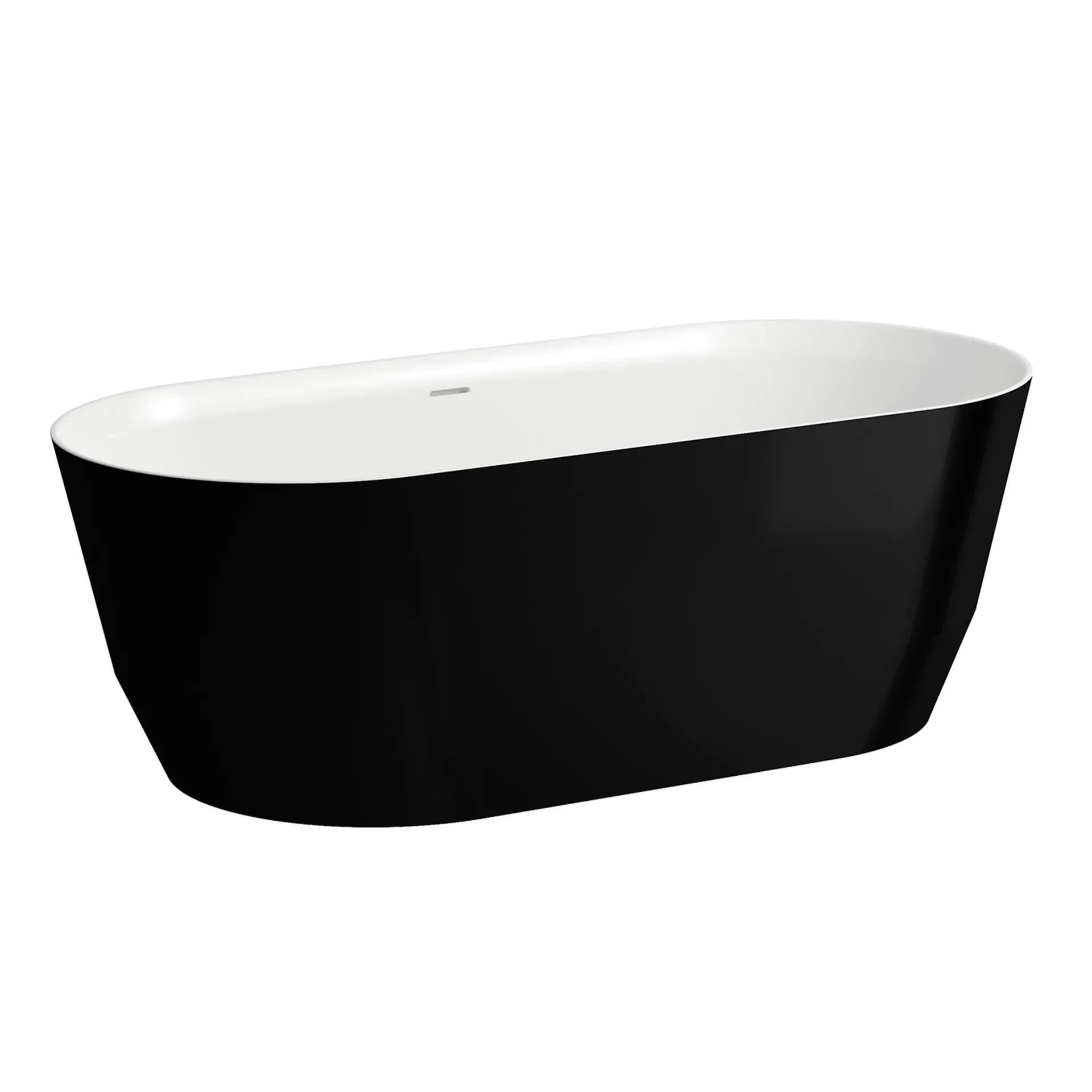 Laufen Badewanne „PRO“ freistehend 165 × 75 cm in Schwarz / Weiß Laufen Badewanne „PRO“ freistehend 165 × 75 cm in Schwarz / Weiß