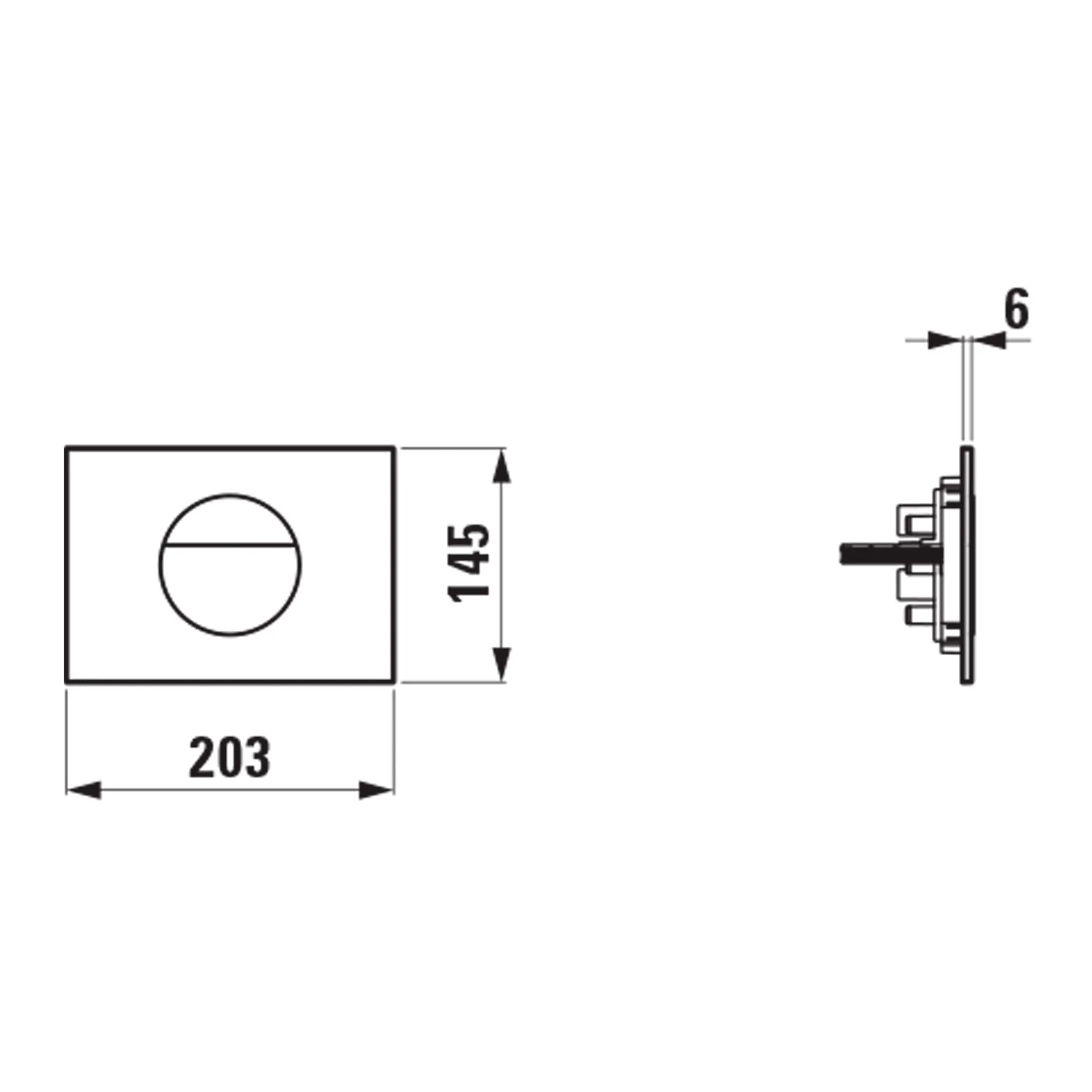 Laufen Betätigungsplatte SUNRISE INEO 203x145x6, Kunststoff, weiß Laufen Betätigungsplatte SUNRISE INEO 203x145x6, Kunststoff, weiß