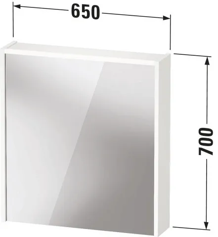 Duravit Spiegelschrank „D-Code“ 65 × 70 × 14,8 cm Duravit Spiegelschrank „D-Code“ 65 × 70 × 14,8 cm