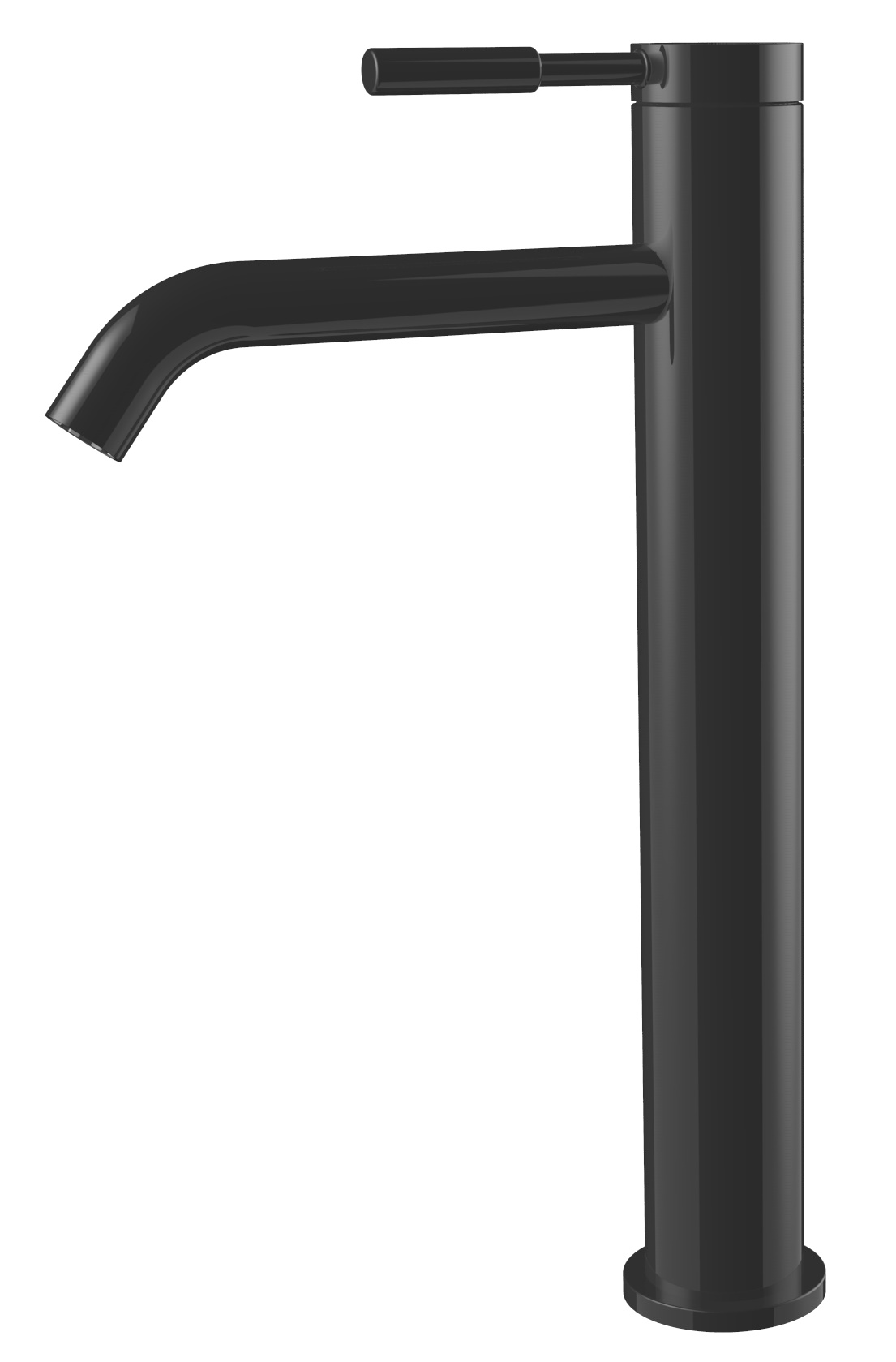 Waschtisch-Einhandbatterie AqvaDesign - rund - erhöhter Standfuß - Klick-Klack-Ablaufgarnitur 1"1/4 - Kartusche mit keramischen Dichtscheiben - Heißwassersperre - Wassermengendurchflussregulierung - flexible Druckschläuche 3/8", DVGW W270 - mattschwa Waschtisch-Einhandbatterie AqvaDesign - rund - erhöhter Standfuß - Klick-Klack-Ablaufgarnitur 1"1/4 - Kartusche mit keramischen Dichtscheiben - Heißwassersperre - Wassermengendurchflussregulierung - flexible Druckschläuche 3/8", DVGW W270 - mattschwa