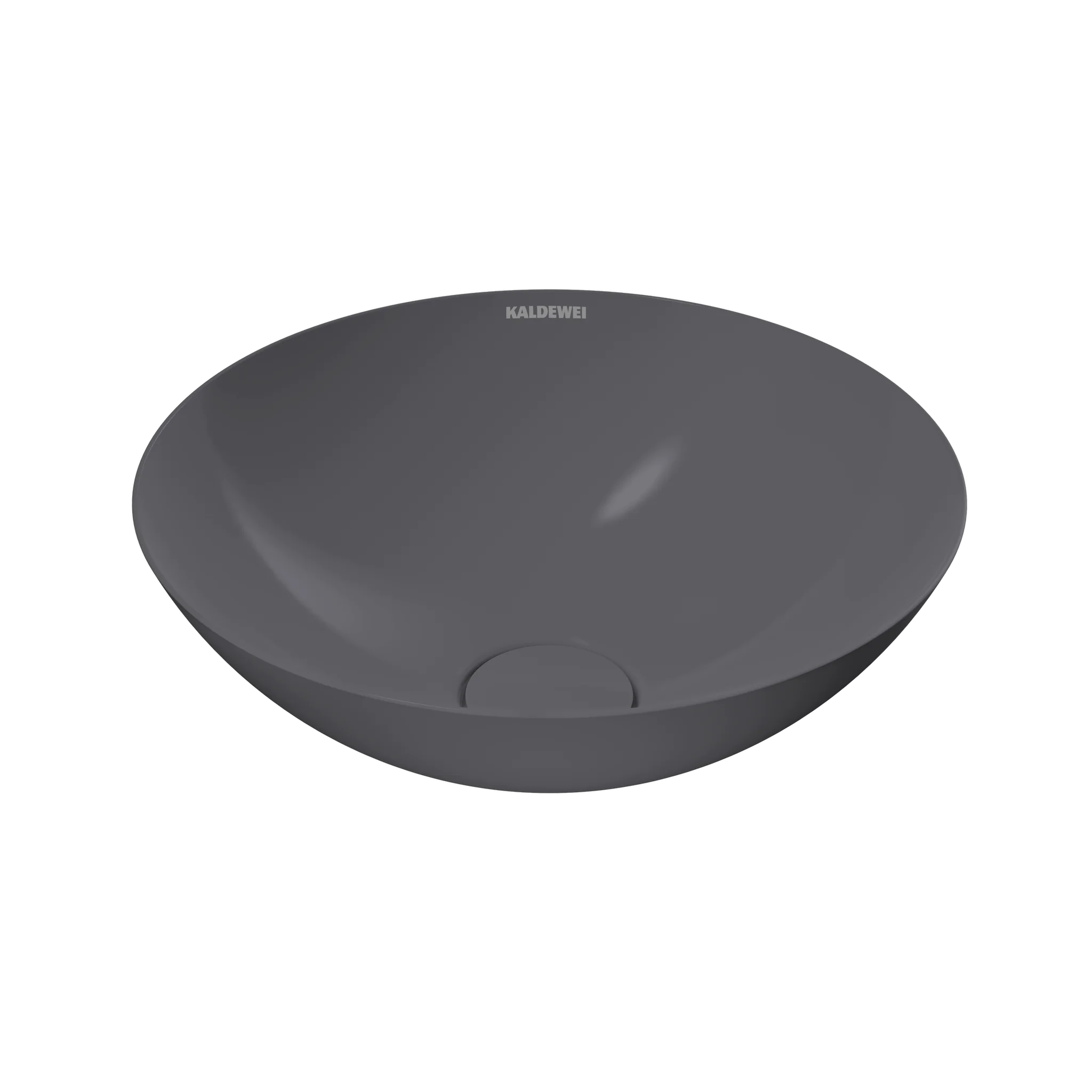Kaldewei AVELLINO Waschtischschale, rund, 360 mm Durchmesser, cool grey 70, Perl-Effekt, ohne Überlauf