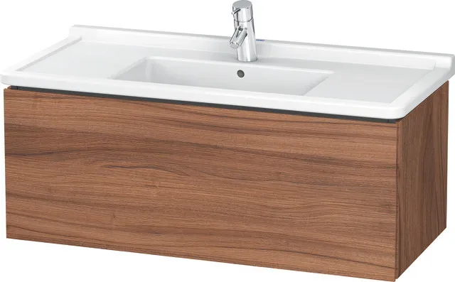 Duravit Waschtischunterschrank wandhängend „L-Cube“ 102 × 40,8 × 46,9 cm Nussbaum Natur