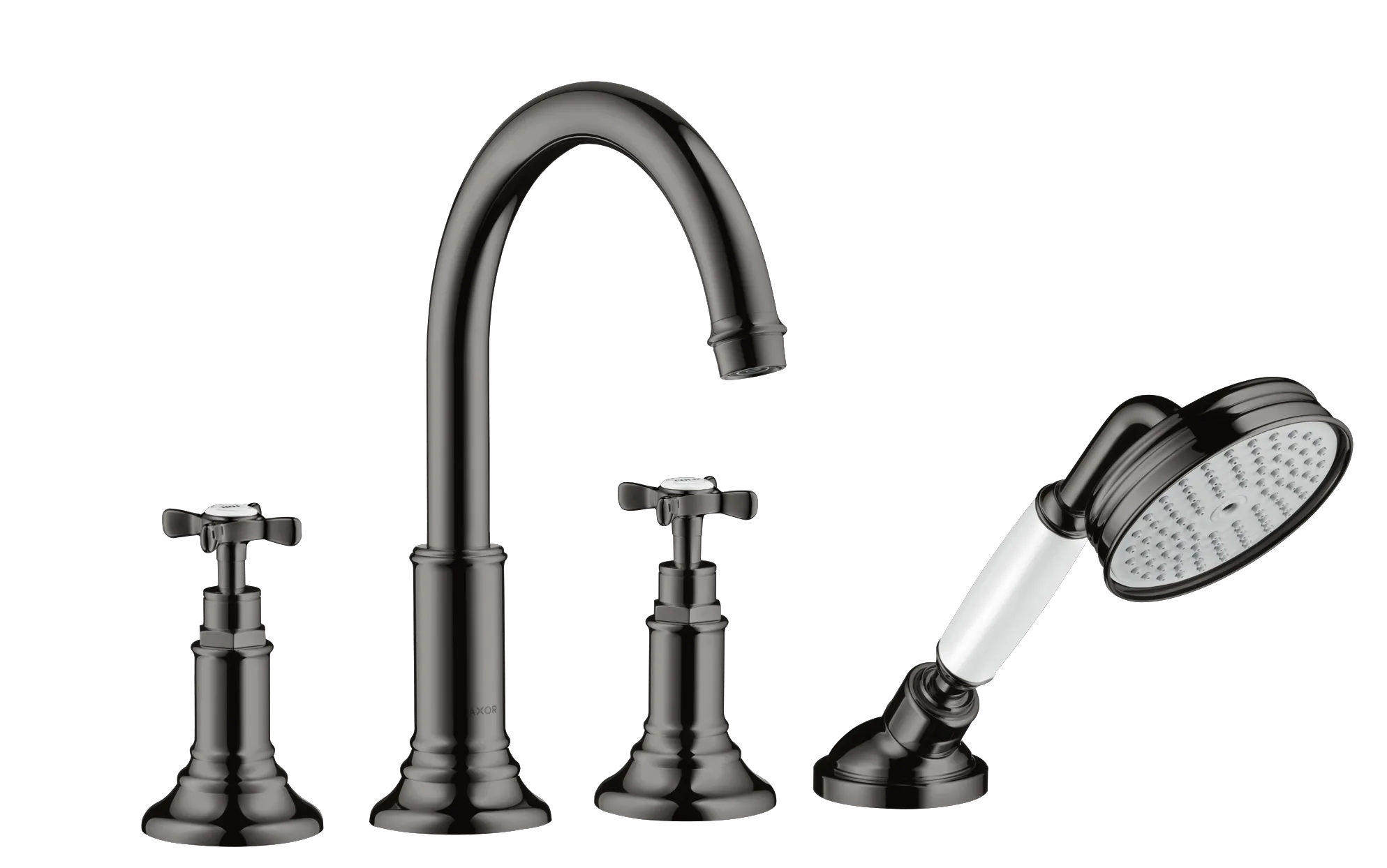 Hansgrohe AXOR Montreux 4-Loch Fliesenrandarmatur, Polished Black Chrome