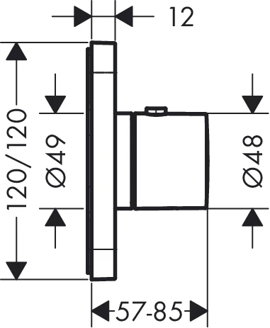 Thermostat Unterputz Axor Citterio E Fertigset chrom