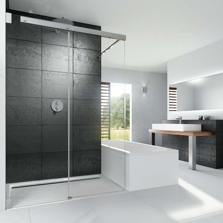 HSK Duschabtrennung Walk-In Schiebetür 2-teilig „K2“ Glas Linea 01 (80 cm) HSK Duschabtrennung Walk-In Schiebetür 2-teilig „K2“ Glas Linea 01 (80 cm)