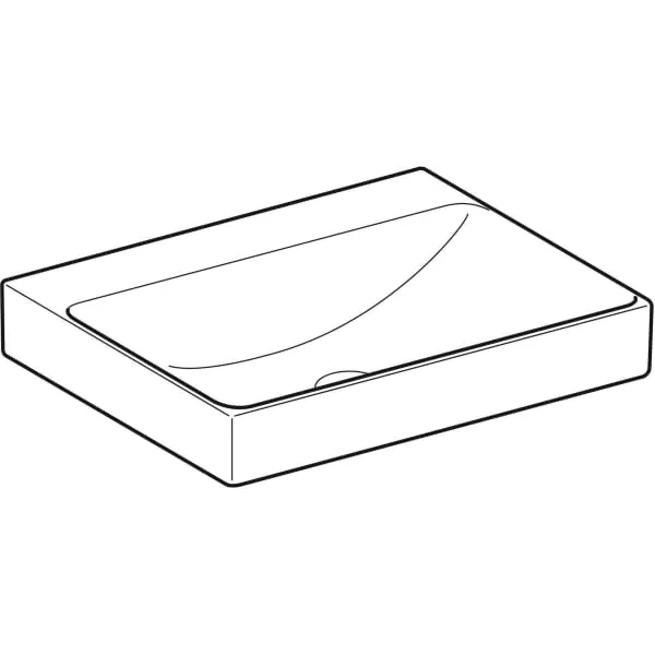Wandwaschtisch „One“, rechteckig 60 × 48 cm in weiß alpin mit KeraTect®