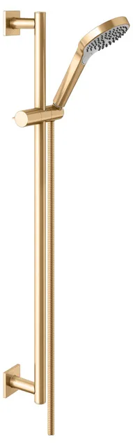 IXMO Brause-Set eckig 855 mm Messing gebürstet