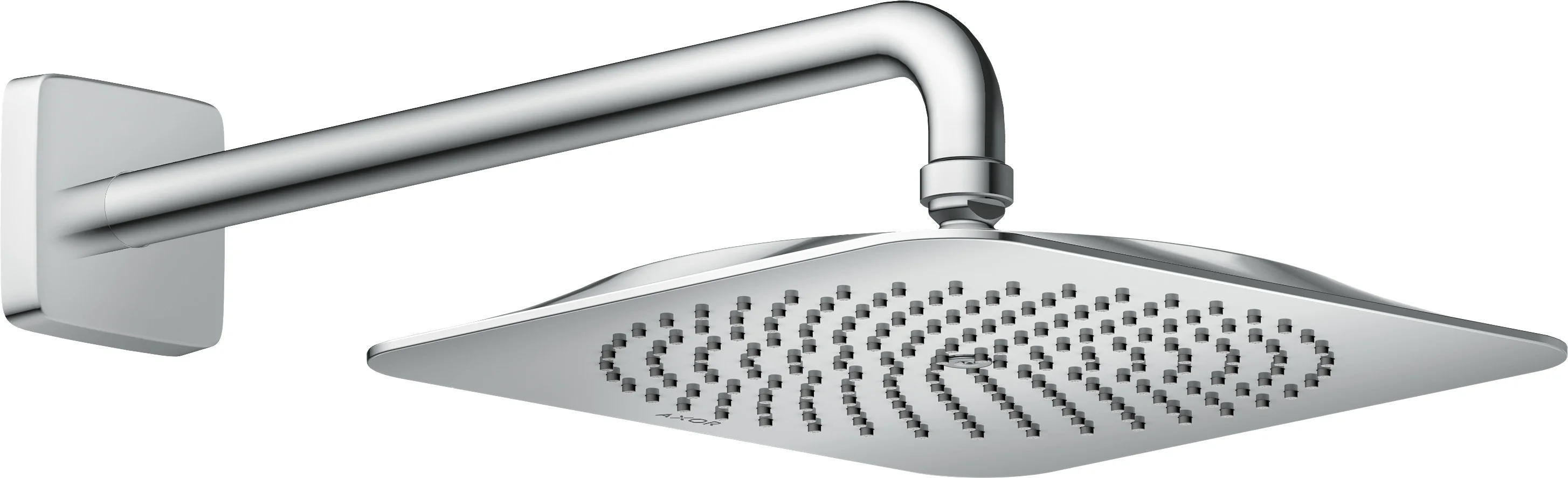 Hansgrohe AXOR Citterio C Kopfbrause 270/270 1jet EcoSmart mit Brausearm, Chrom, 390 mm Arm, PowderRain Strahlart