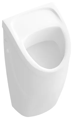 Urinal „O.novo“ Compact, mit Zielobjekt, Zulauf verdeckt 29 × 49,5 × 24,5 cm in Weiß Alpin