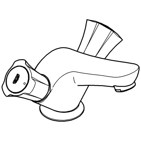 Waschtisch-Einlochbatterie Costa 21390_1, Gussauslauf mit Mousseur, Zugstangen-Ablaufgarnitur 1 1/4'', chrom Waschtisch-Einlochbatterie Costa 21390_1, Gussauslauf mit Mousseur, Zugstangen-Ablaufgarnitur 1 1/4'', chrom