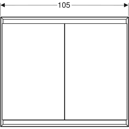 Geberit Spiegelschrank „ONE“ in weiß / Aluminium pulverbeschichtet