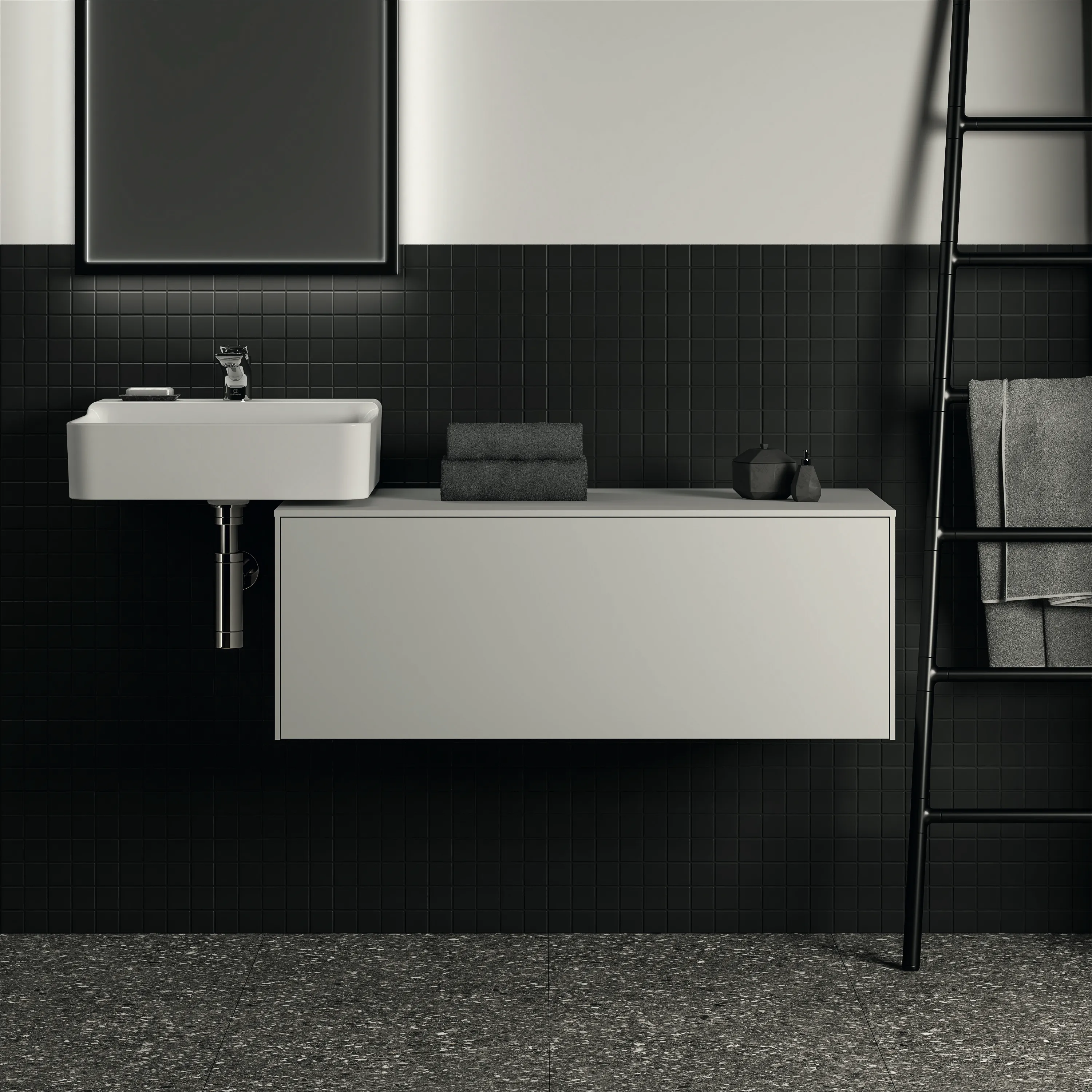 Ideal Standard Waschtischunterschrank „Conca“ 100,2 × 37 × 50,5 cm Weiß matt lackiert Ideal Standard Waschtischunterschrank „Conca“ 100,2 × 37 × 50,5 cm Weiß matt lackiert