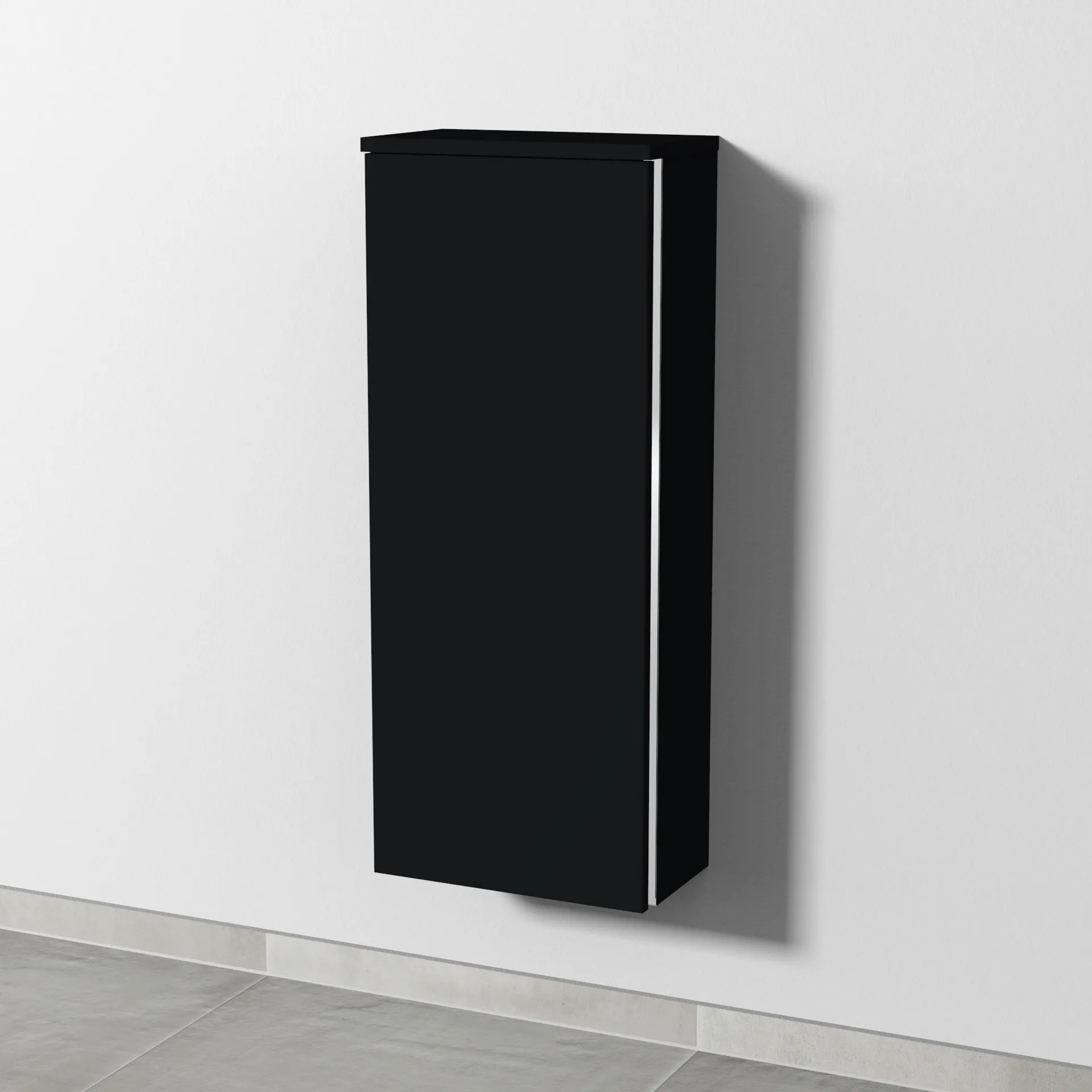 Sanipa Mittelschrank „3way“ 350 × 850 × 197 mm Anschlag links, in Schwarz (matt), Anschlag links