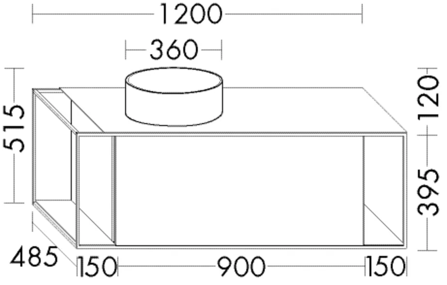 burgbad Badmöbelset „Junit“ Griffleiste, Schwarz eloxiert, in Eiche Dekor Flanelle