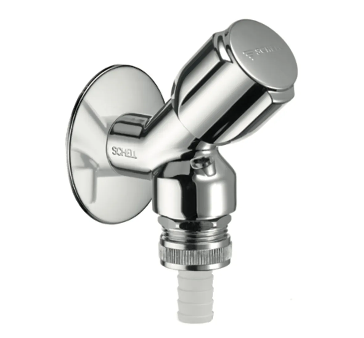 Geräteschrägsitzventil COMFORT, RFV, RB, DN 15 G 1/2 AG, Schlauchverschraubung Ø 14,5 mm (DN 20 G 3/4 AG), chrom Geräteschrägsitzventil COMFORT, RFV, RB, DN 15 G 1/2 AG, Schlauchverschraubung Ø 14,5 mm (DN 20 G 3/4 AG), chrom