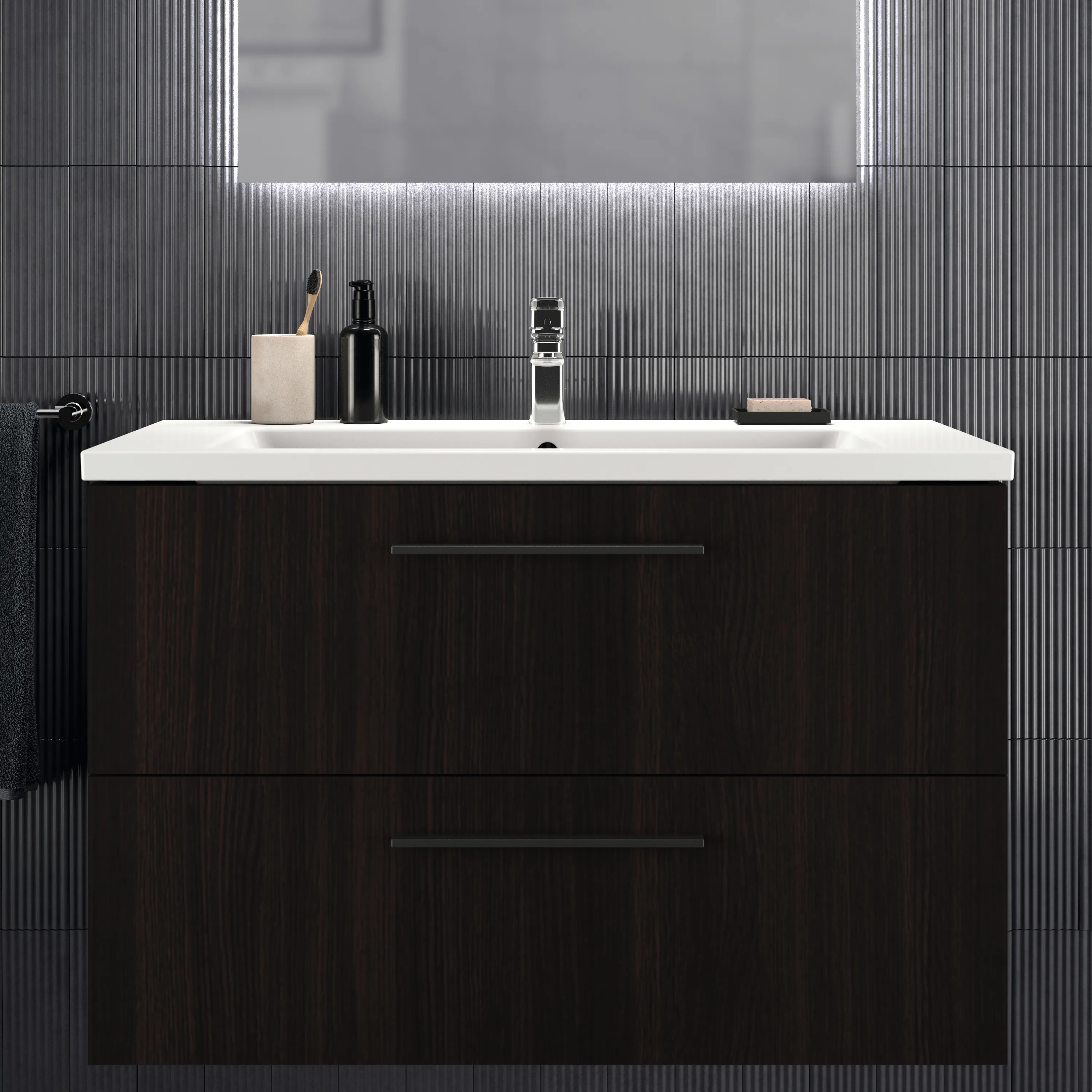 Ideal Standard Waschtischunterschrank „i.lifeB“ 100 × 63 × 50,5 cm Coff ee Oak