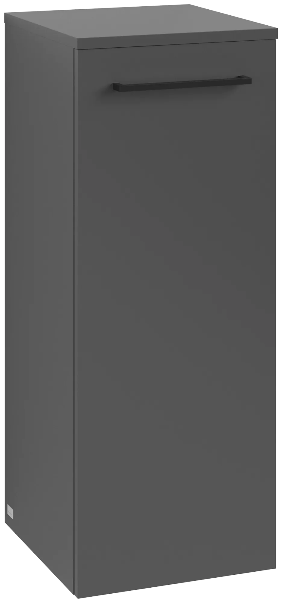 Villeroy & Boch Seitenschrank „Avento“ 35 × 89 × 37,3 × 37,3 cm Graphite, Anschlag rechts, Soft Closing, 1 Tür