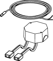 Lux Mini Trafo mit Anschlusskabel zum Anschluss der TECElux mini Betätigungsplatten