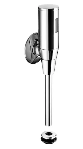 Infrarot-Aufputz-Urinal-Druckspüler TRONIC, DN 15, Aufputz-Urinal-Druckspüler, Vorabsperrung, Spülstrom 0,3 l/s, DN 15 G 1/2 AG, Innenverbinder Ø 43 mm (Spülrohr Ø 18 mm), chrom