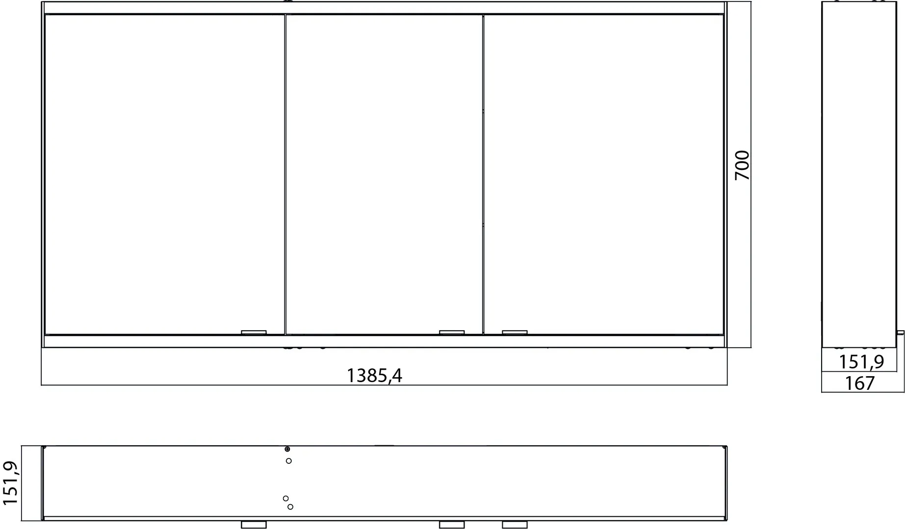 emco Spiegelschrank „prime 2“ Facelift 138,5 × 70 × 16,7 cm