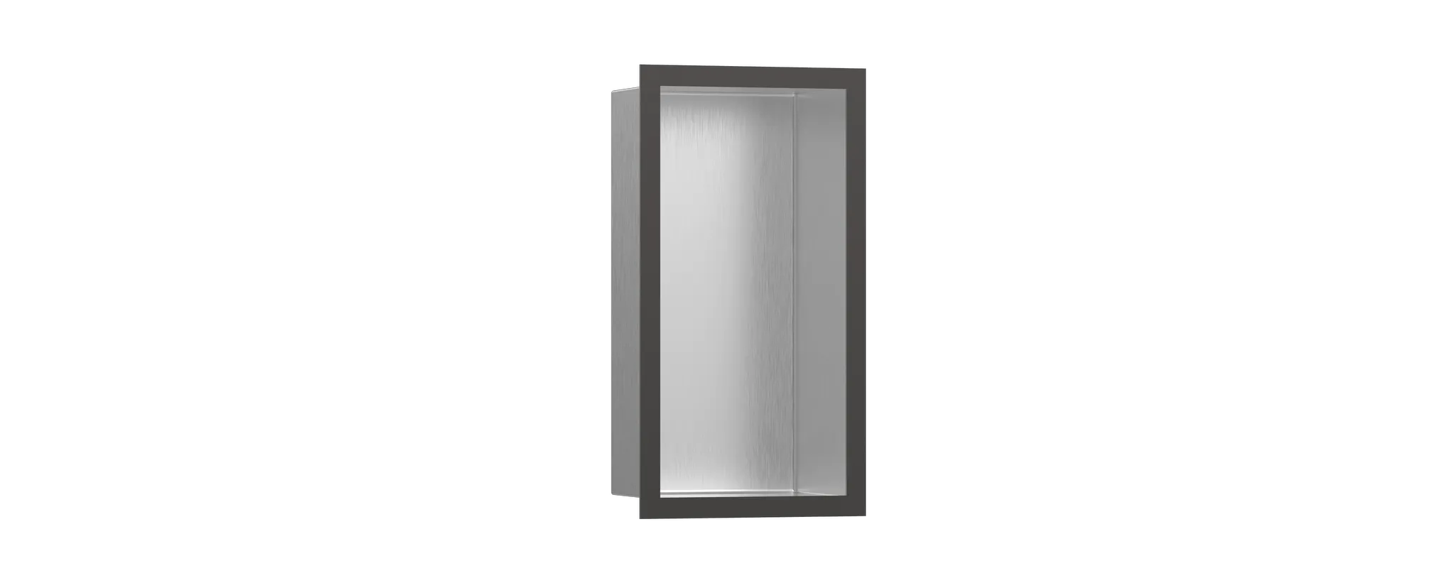 Hansgrohe XtraStoris Individual Wandnische Edelstahl gebürstet Brushed Black Chrome 300 x 150 x 100 mm Einbautiefe 100 mm für Neubau und Sanierung