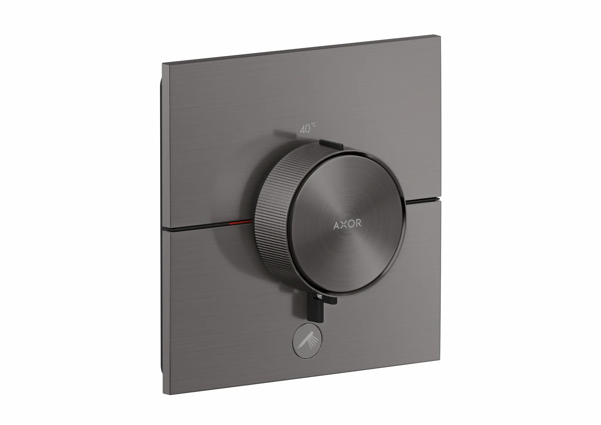 Hansgrohe AXOR ShowerSelect ID Thermostat HighFlow Unterputz eckig Brushed Black Chrome 1 Verbraucher + zusätzlicher Abgang, 32,8 l/min, 1-10 bar, flache Rosette, einfache Installation