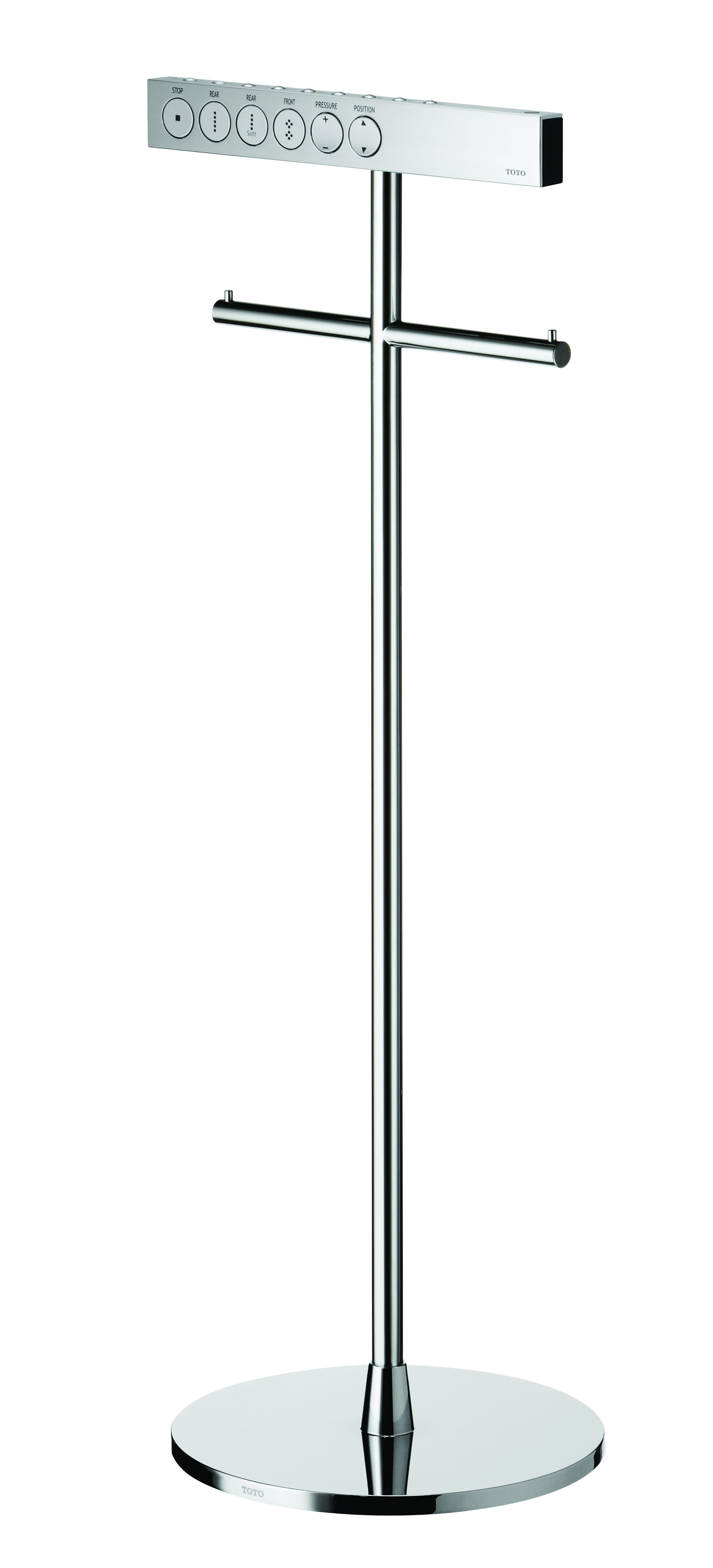 Toto Halter bodenstehend mit integriertem Toilettenpapierhalter für Fernbedienung Toto Halter bodenstehend mit integriertem Toilettenpapierhalter für Fernbedienung