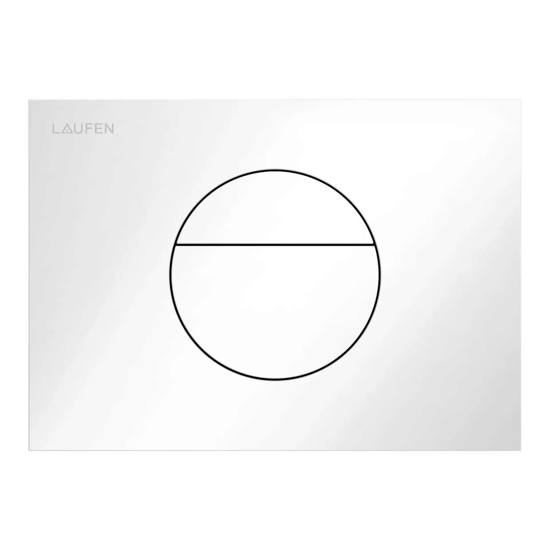 Betätigungsplatte SUNRISE INEO 203x145x6, aus Kunsstoff, für Frontbetätigung oder Betätigung von oben, für Unterputz-Spülkasten mit Dual-Flush 2-Mengen-Spülsystem, weiß