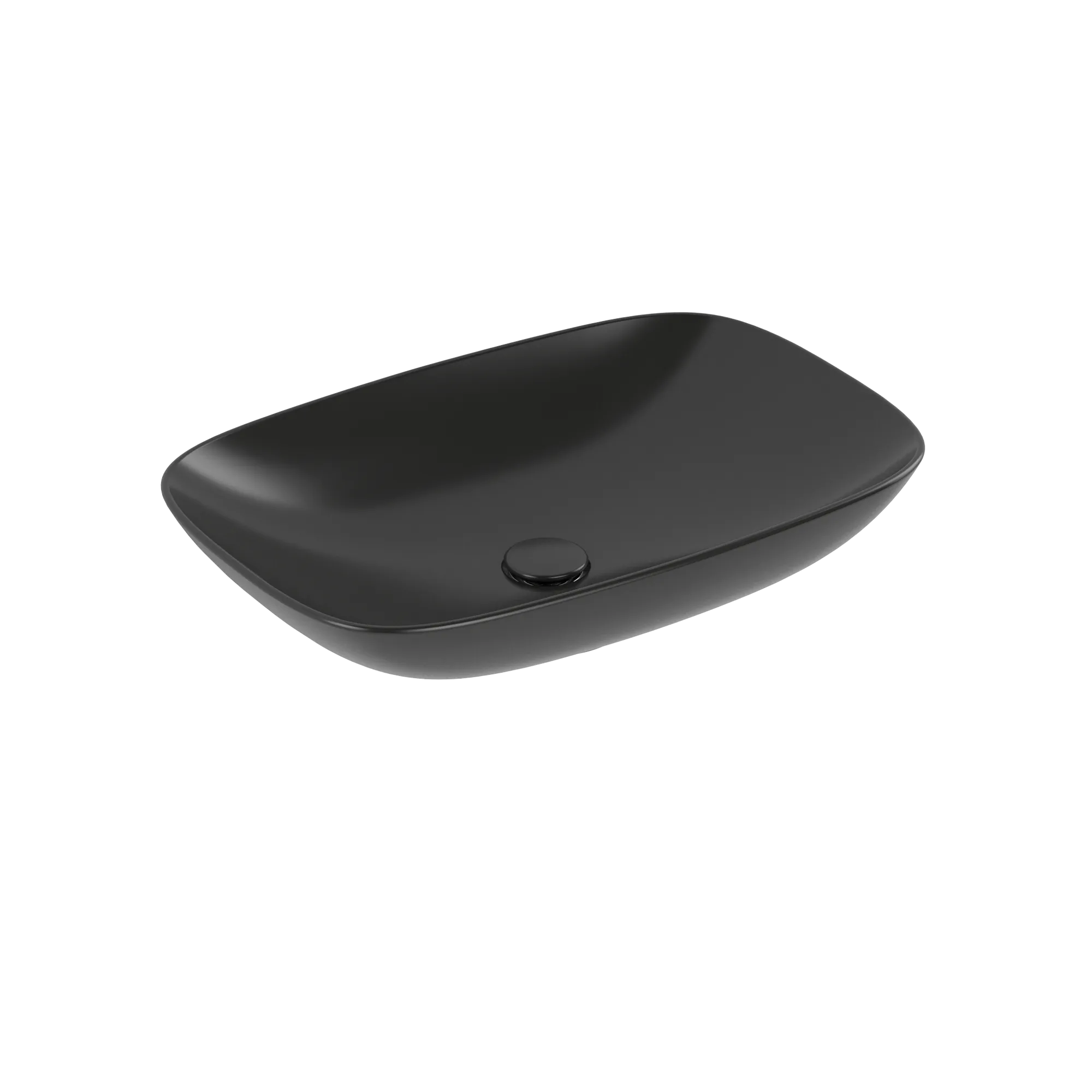 Villeroy & Boch Loop & Friends Aufsatzwaschbecken 620x420mm Pure Black CeramicPlus