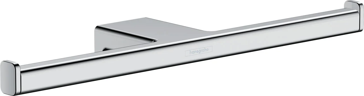 Hansgrohe AddStoris Q Doppel-Papierrollenhalter, Chrom, Wandmontage, für 2 Papierrollen Hansgrohe AddStoris Q Doppel-Papierrollenhalter, Chrom, Wandmontage, für 2 Papierrollen