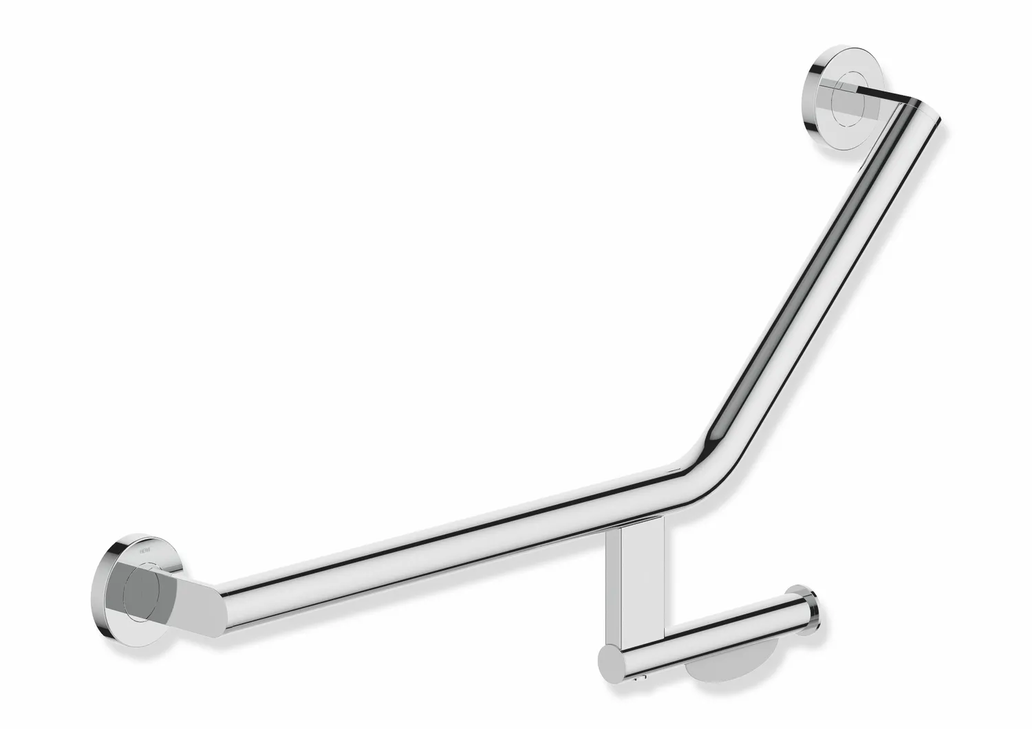 HEWI Winkelgriff mit Papierrollenhalter System 900, links, Edelstahl verchromt HEWI Winkelgriff mit Papierrollenhalter System 900, links, Edelstahl verchromt