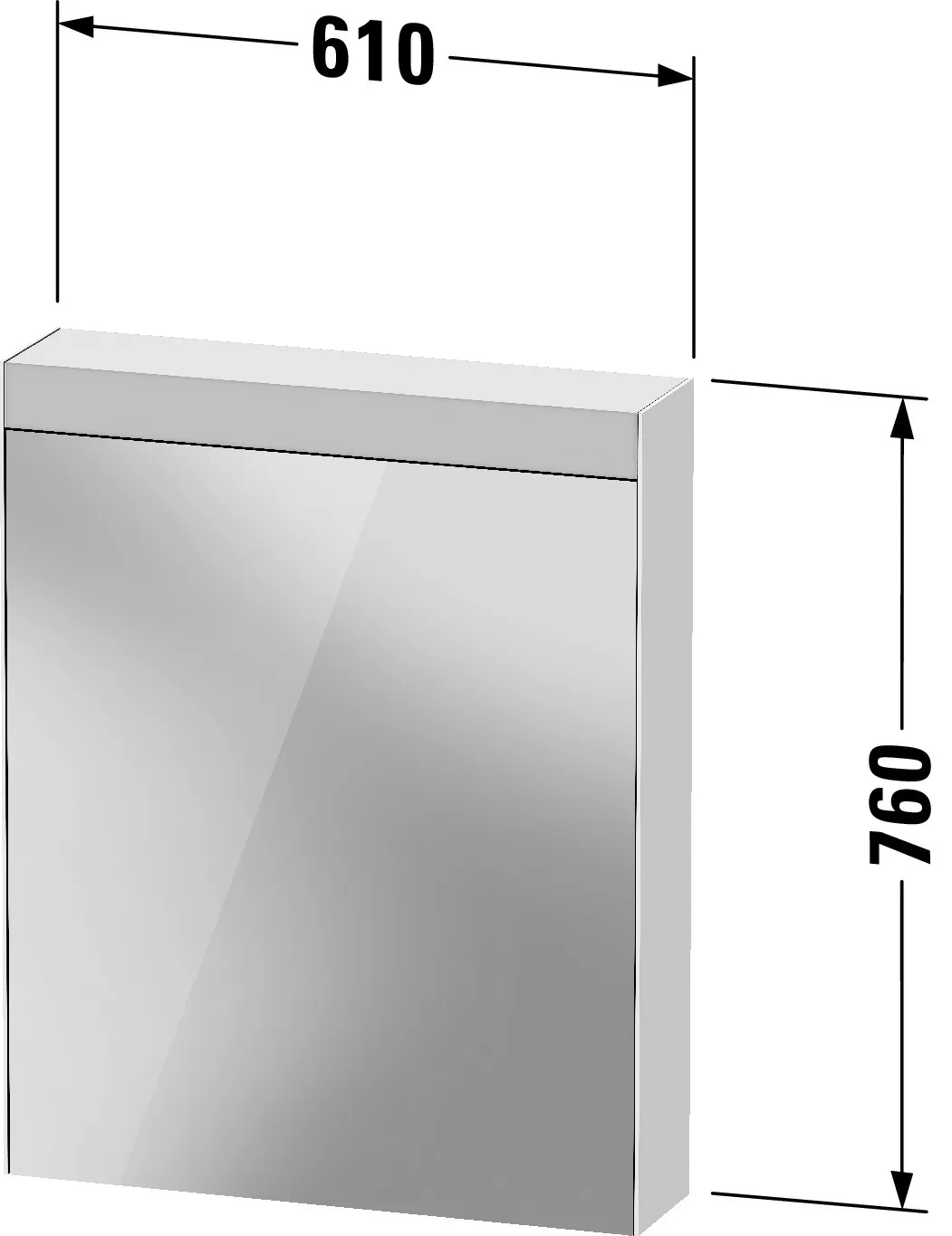 Duravit Spiegelschrank „Licht & Spiegel“ 61 × 76 × 14,8 cm Duravit Spiegelschrank „Licht & Spiegel“ 61 × 76 × 14,8 cm