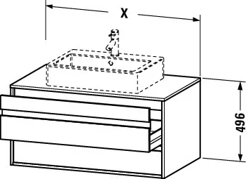 Duravit Waschtischunterschrank wandhängend „Ketho“ 80 × 49,6 × 55 cm in Weiß Hochglanz Duravit Waschtischunterschrank wandhängend „Ketho“ 80 × 49,6 × 55 cm in Weiß Hochglanz