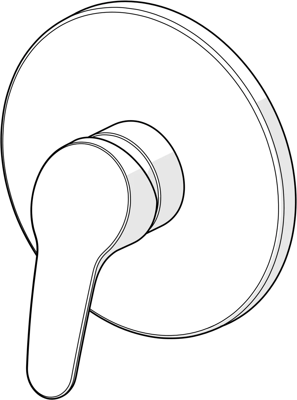 HansaMIX Duscharmatur Hansamix neu Einhebelmischer Fertigmontageset für Brausebatterie 8185 Rosette rund Chrom