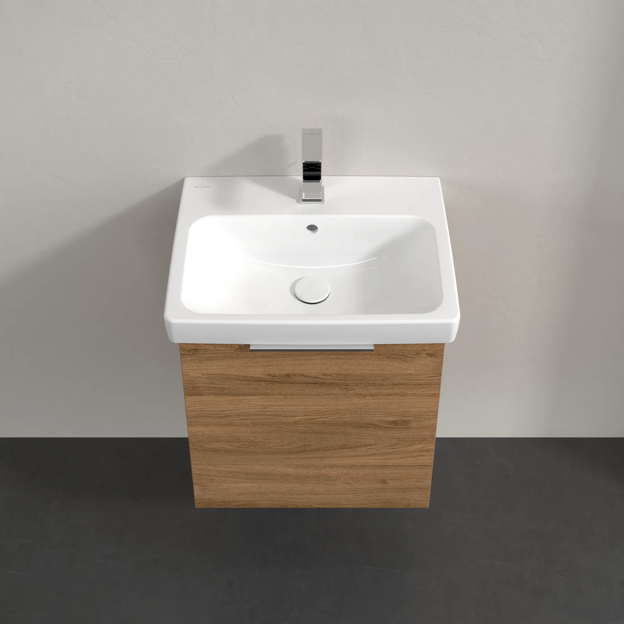 Villeroy & Boch Waschtischunterschrank „Architectura“ 500 × 520 mm Kansas Oak, Anschlag links Villeroy & Boch Waschtischunterschrank „Architectura“ 500 × 520 mm Kansas Oak, Anschlag links