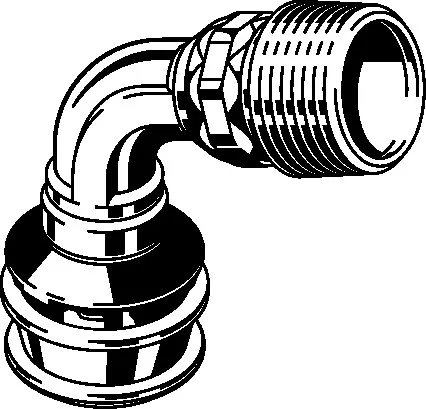 Viega „Raxofix“ 90°- Übergangsbogen 25 mm × 3/4″ Viega „Raxofix“ 90°- Übergangsbogen 25 mm × 3/4″