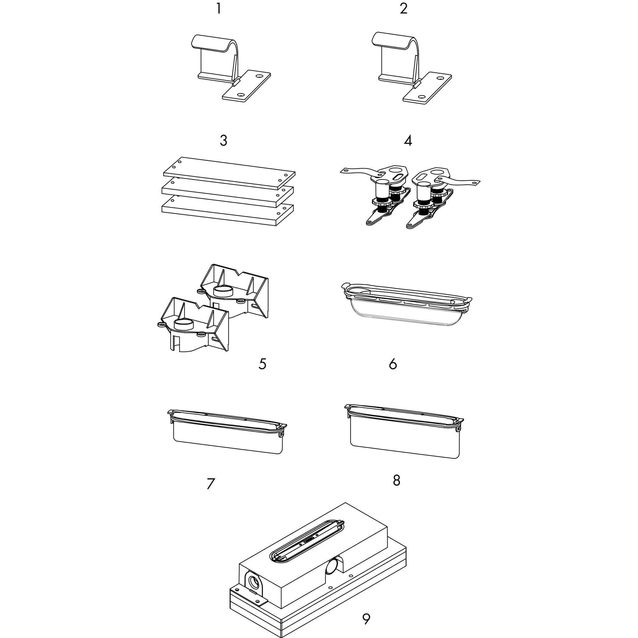 Komplettset uBox universal für flache Installat.1000mm für DR FS Komplettset uBox universal für flache Installat.1000mm für DR FS