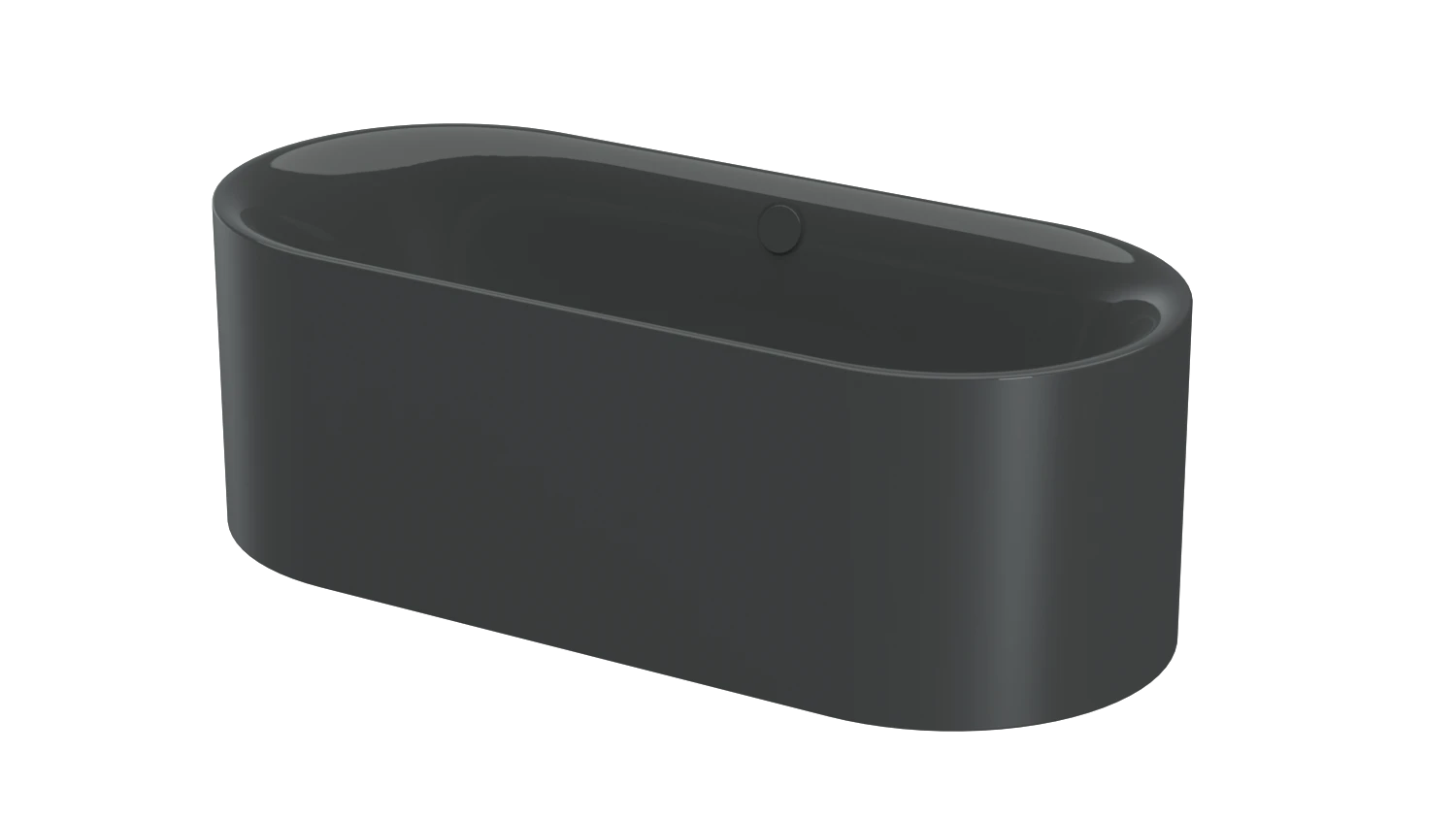 Bette oval Badewanne „BetteLux Oval Silhouette“ 170 × 75 cm in Schwarz
